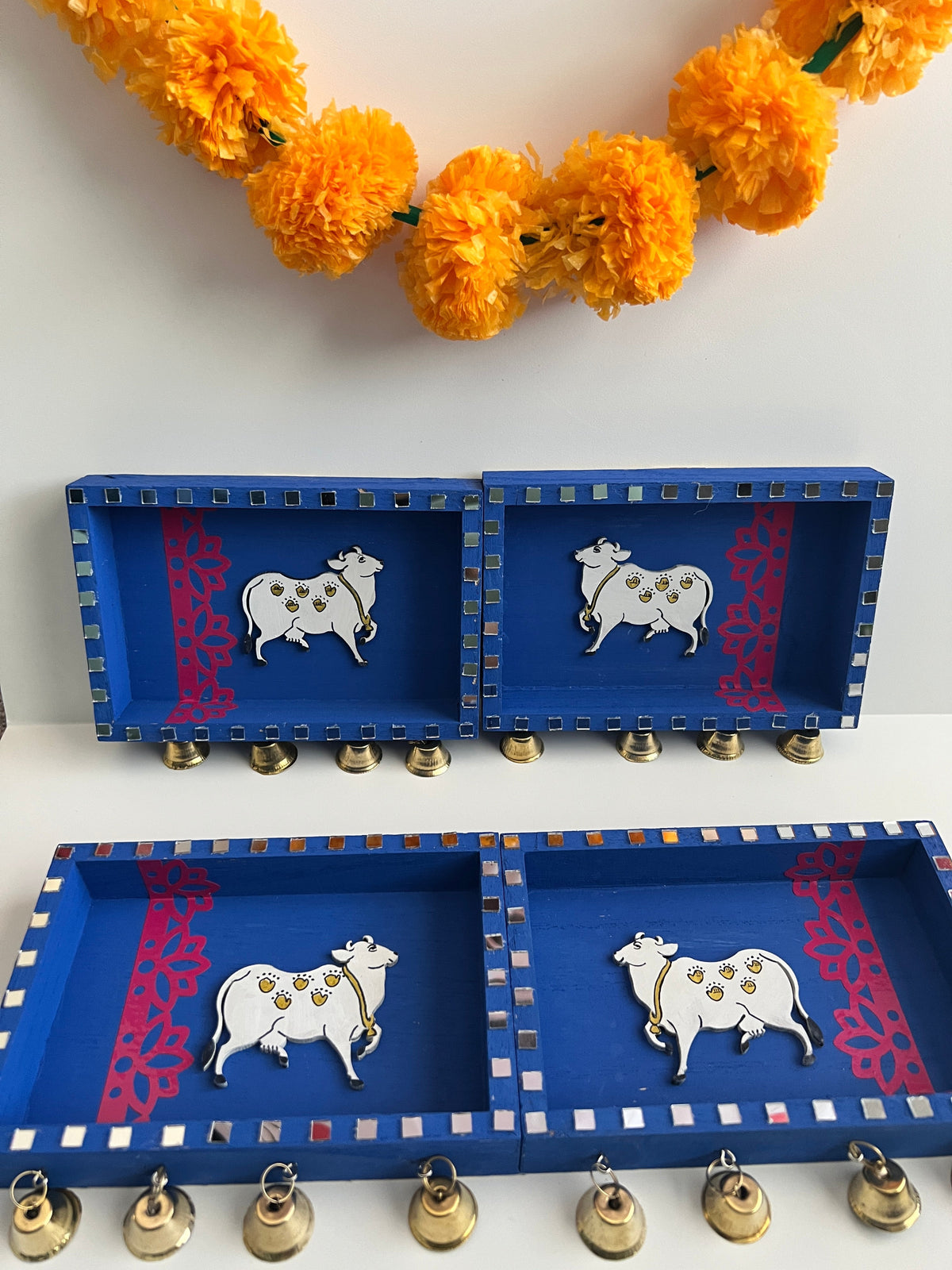 Blue bell pichwai cow