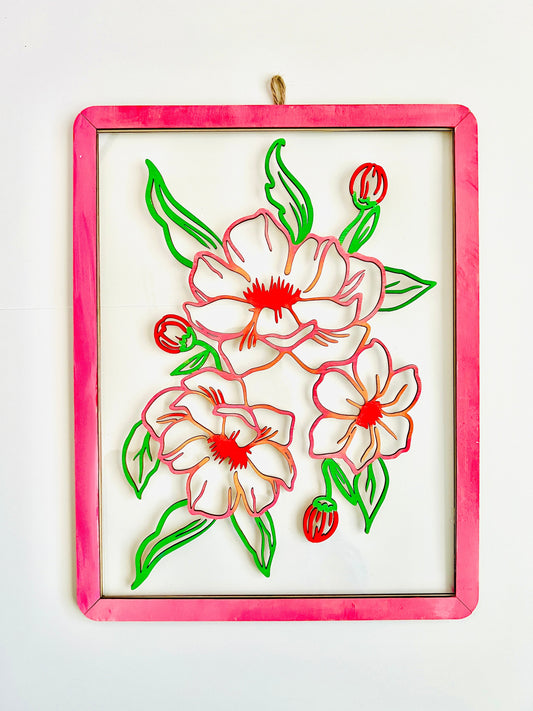 Acrylic see through flower