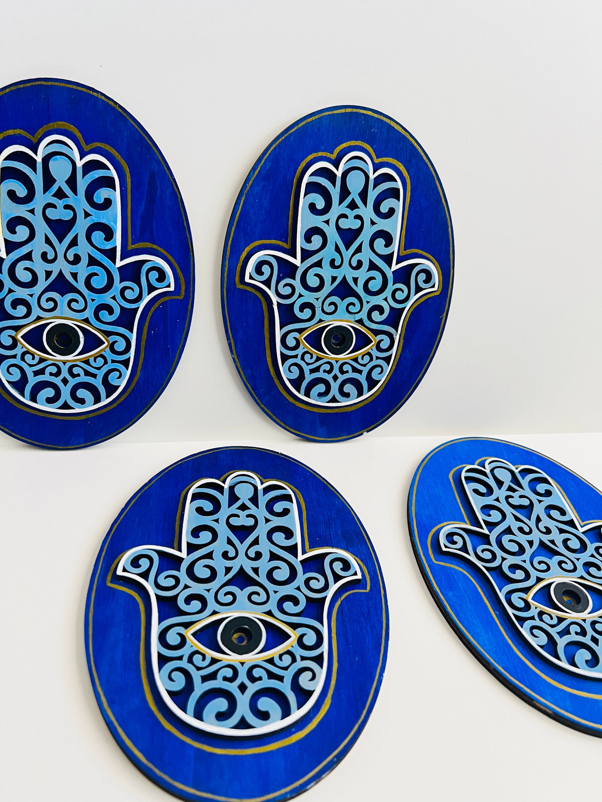Blue Hamsa Round
