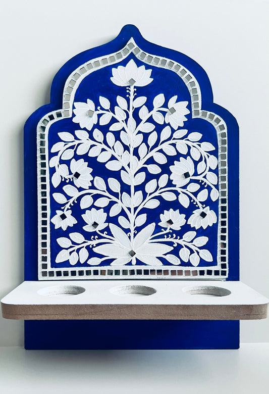 Blue Jharokha lamp