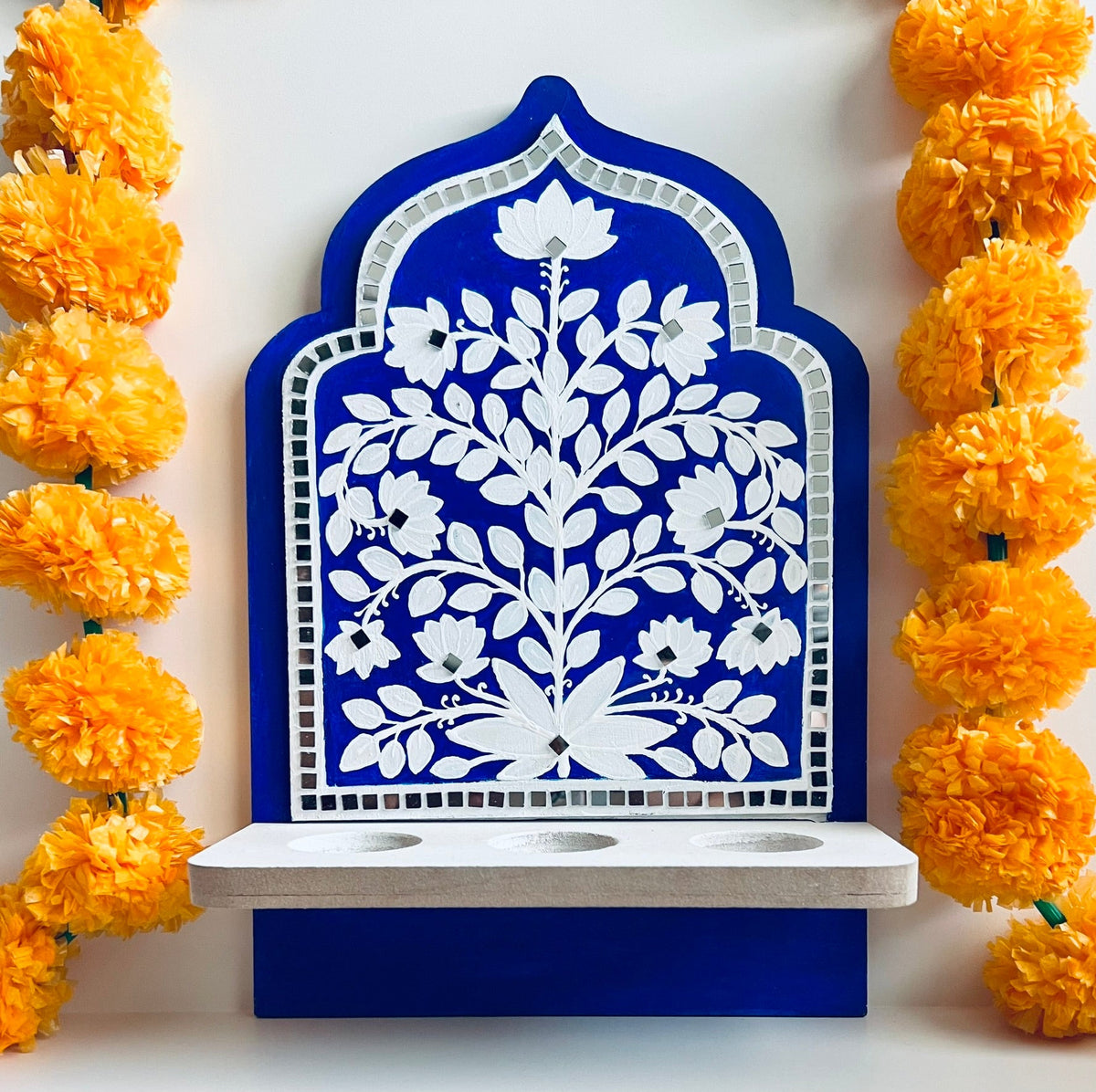 Blue Jharokha lamp