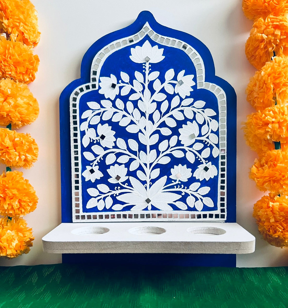 Blue Jharokha lamp
