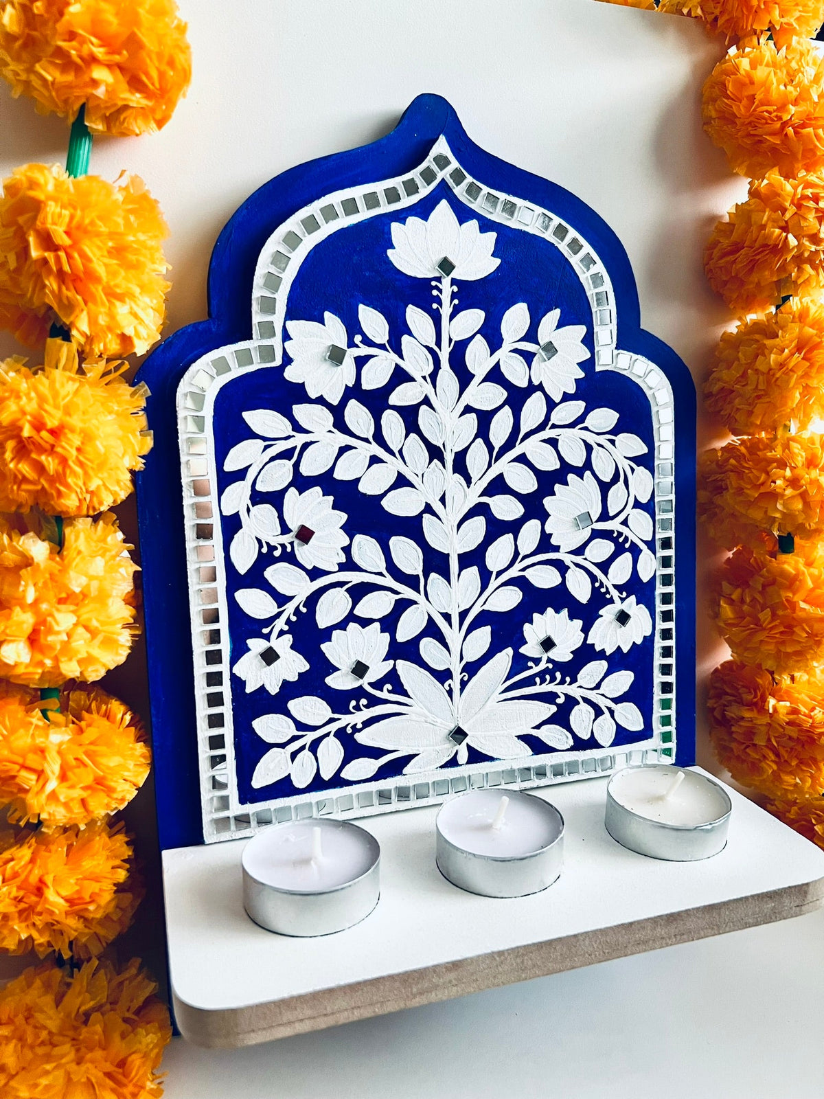 Blue Jharokha lamp