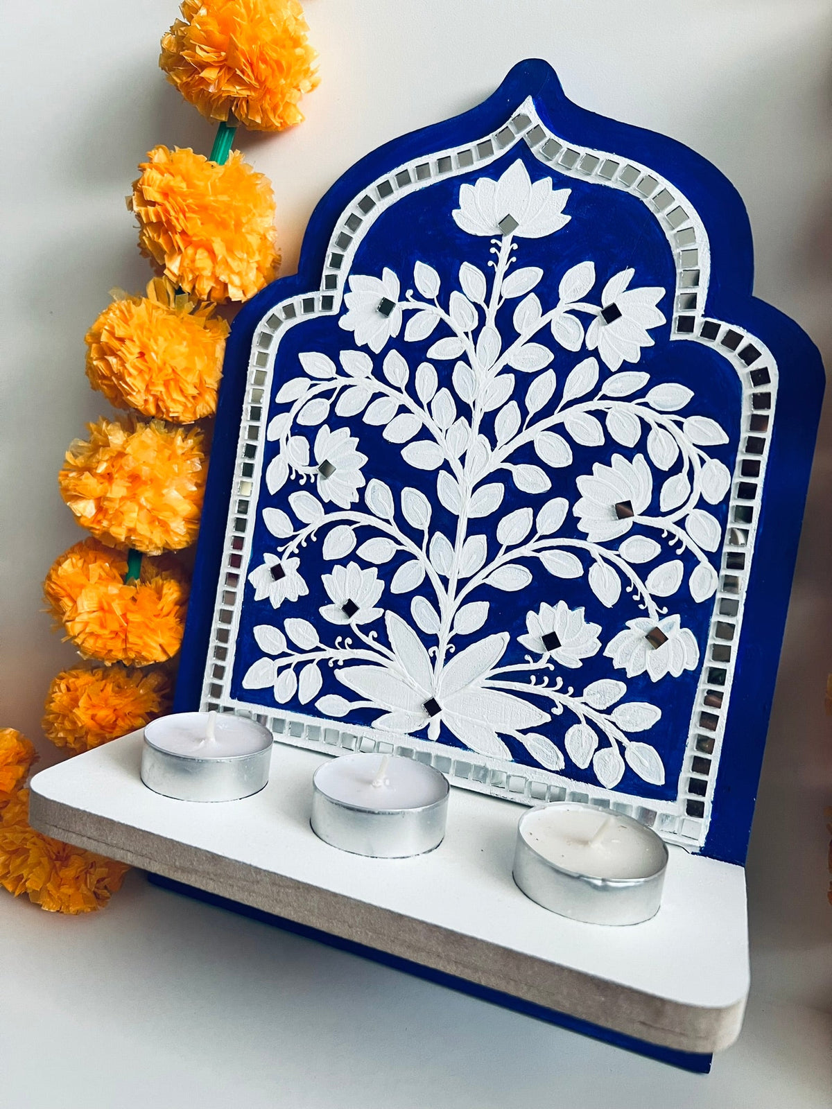Blue Jharokha lamp