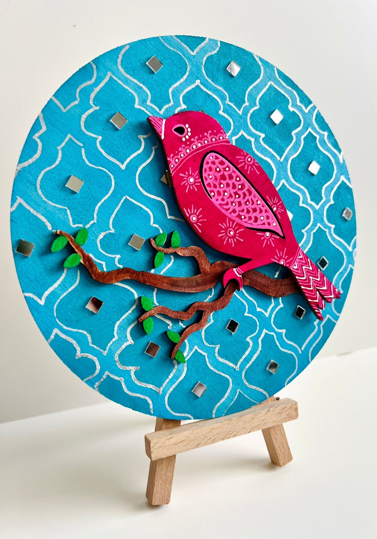 Blue Pink Myna