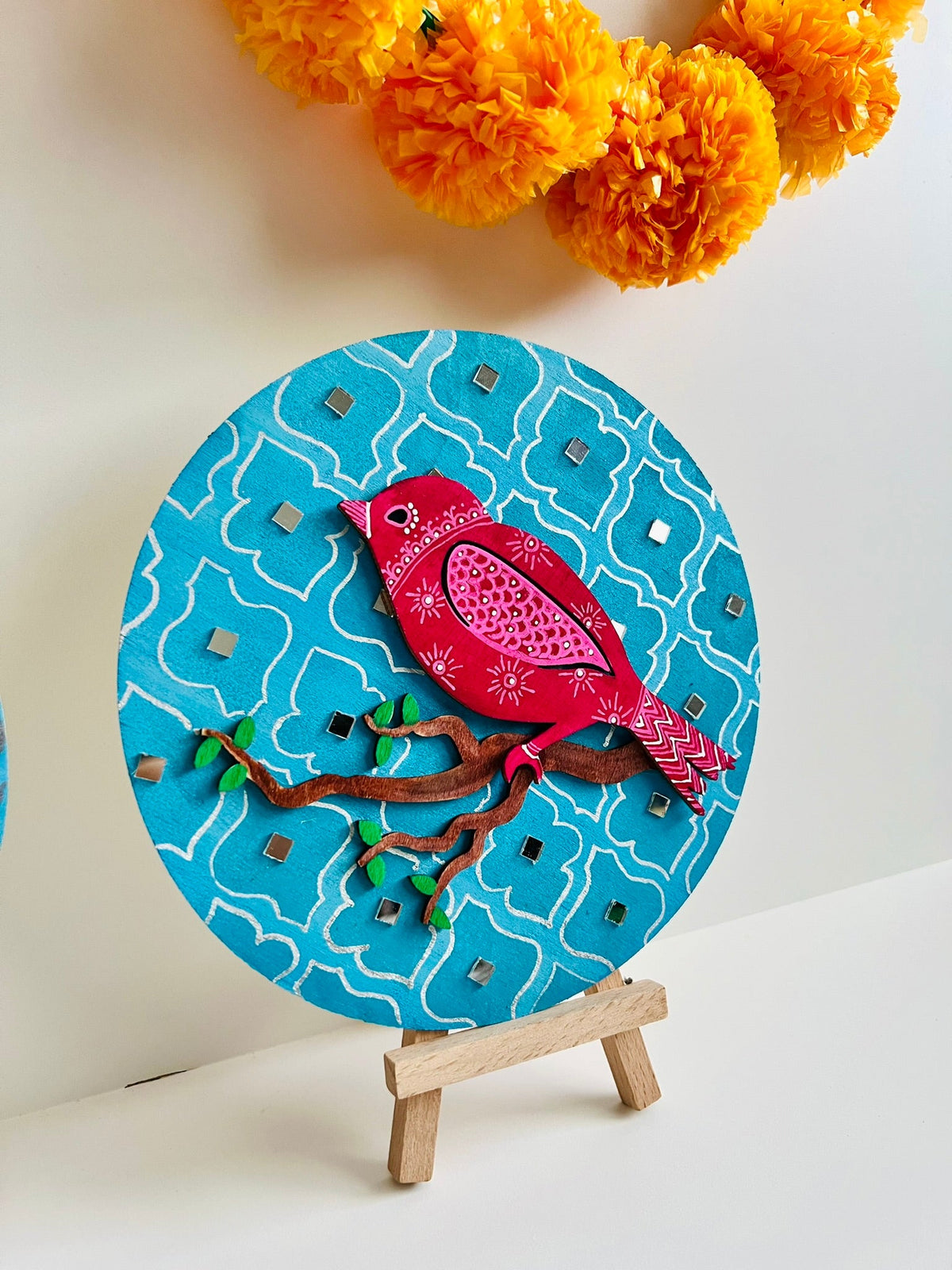 Blue Pink Myna