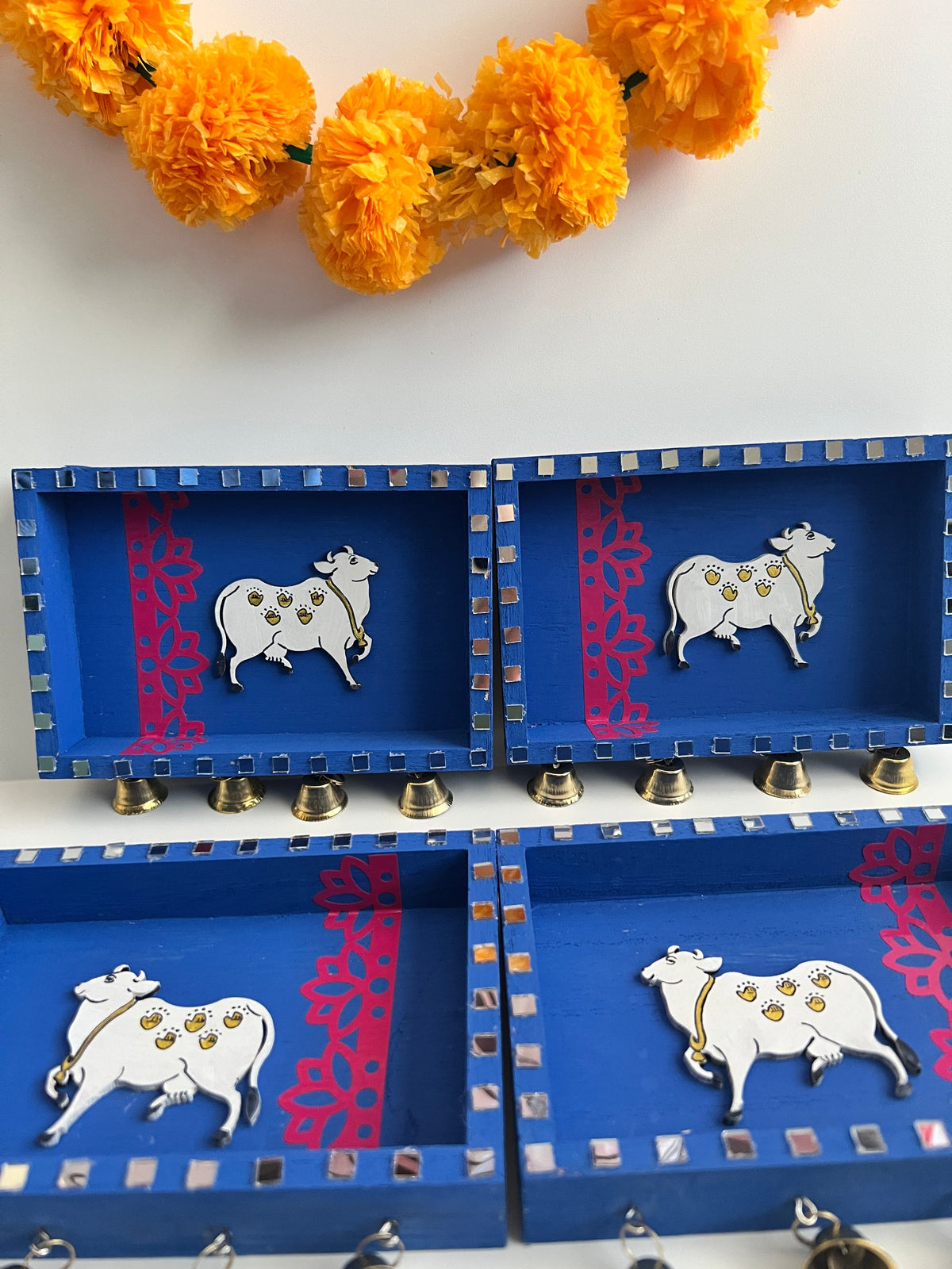 Blue bell pichwai cow