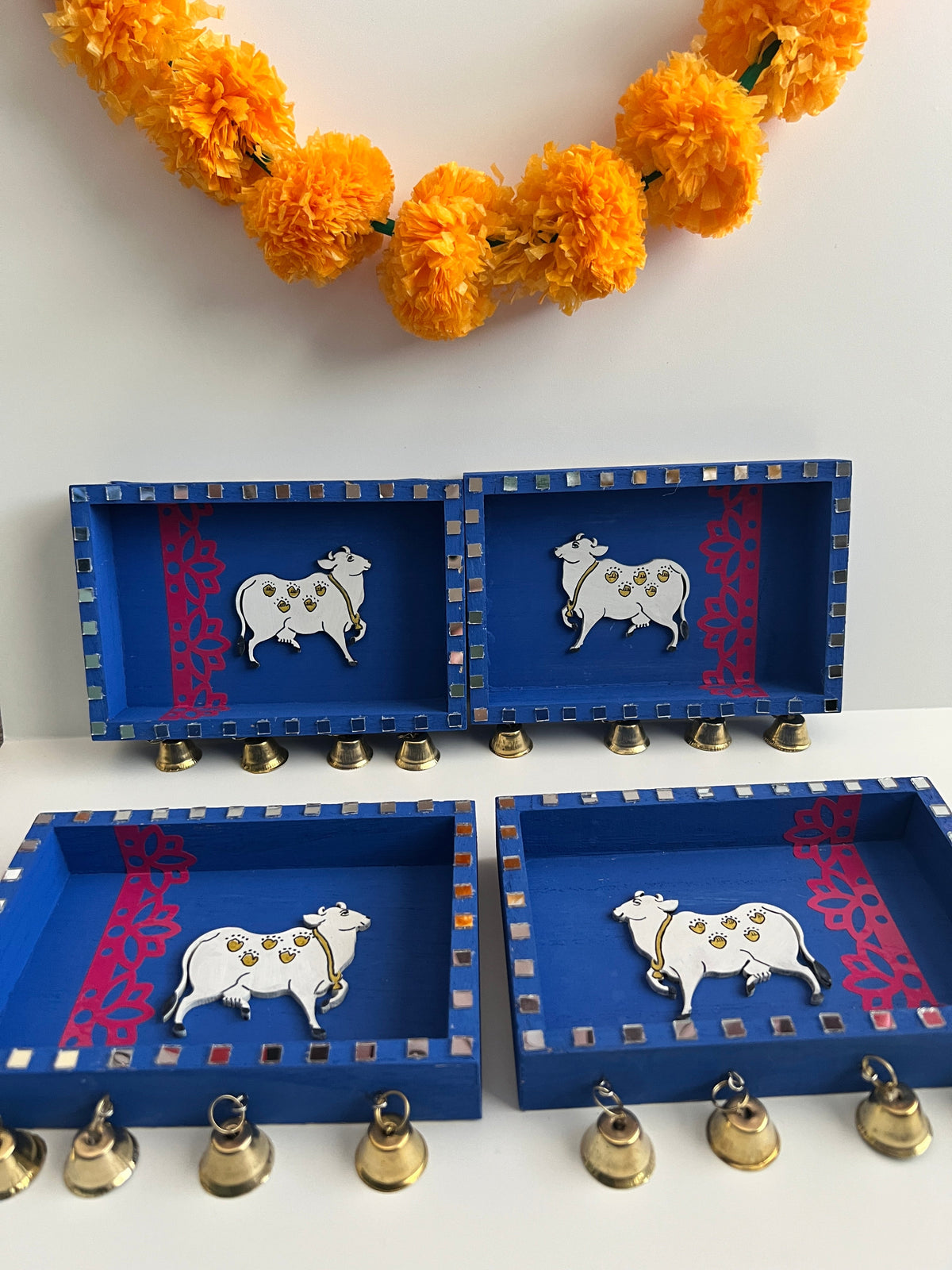 Blue bell pichwai cow
