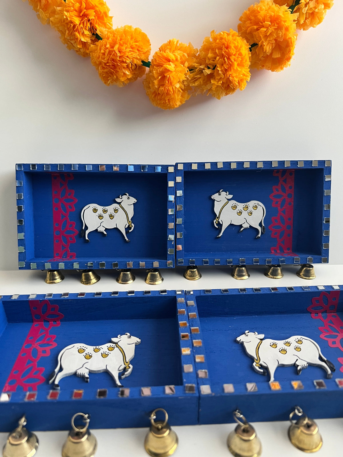 Blue bell pichwai cow