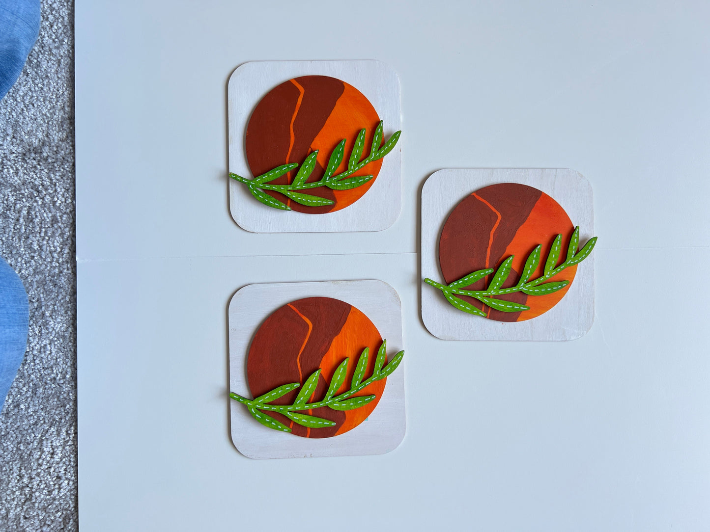Boho sun leaf plate