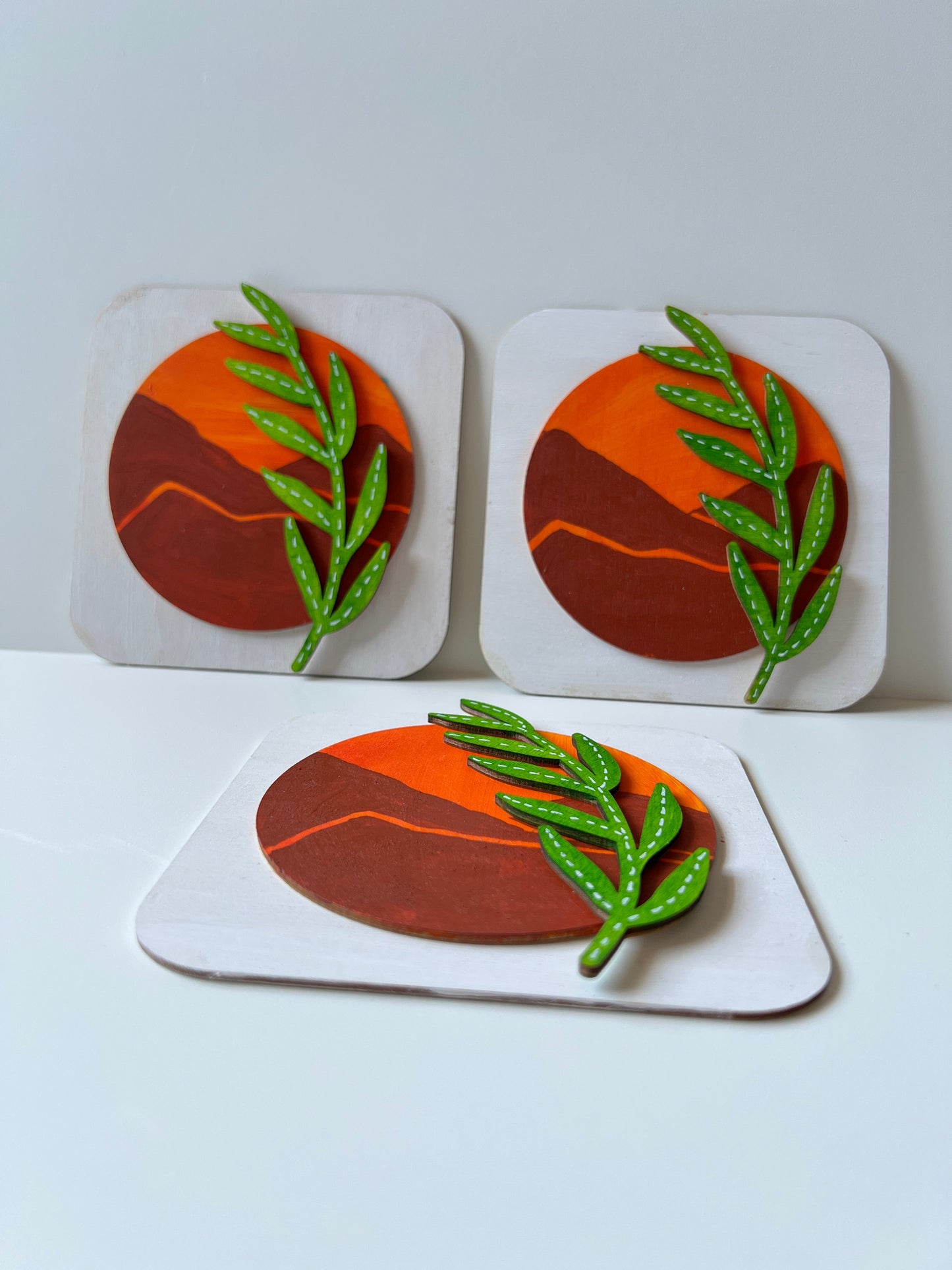 Boho sun leaf plate