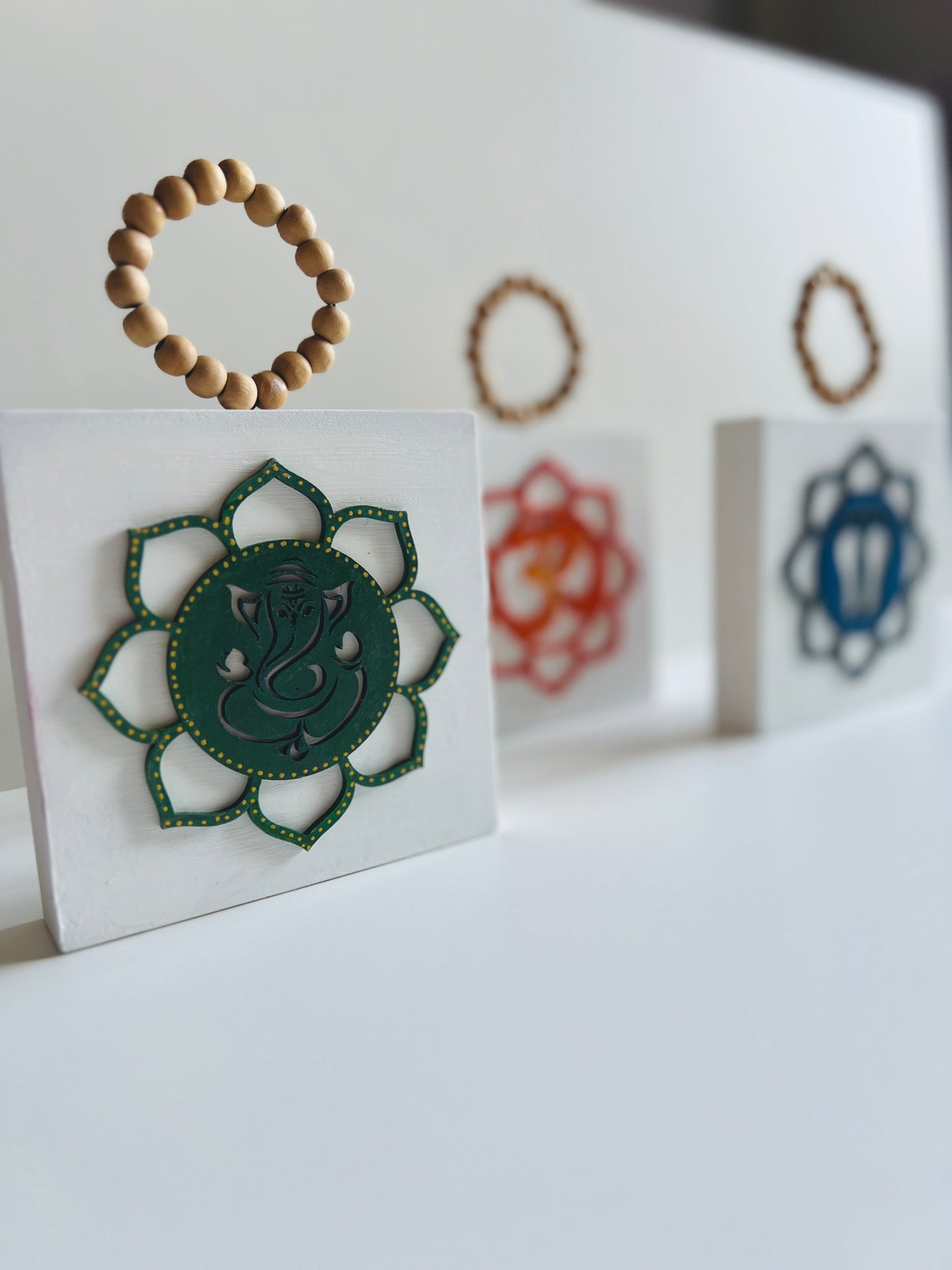 Decorative blocks hindu symbols