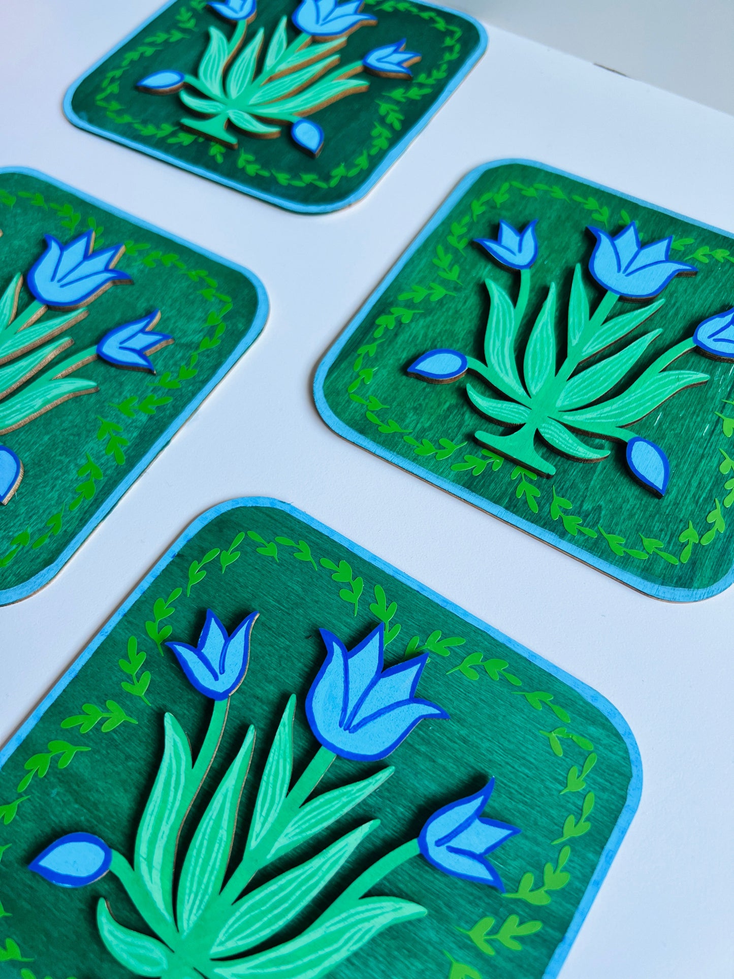 Green Tulip plate