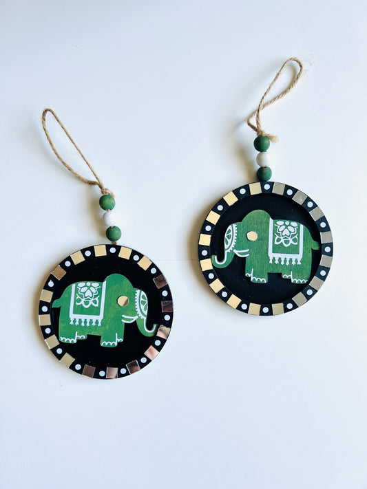 Green circle elephant