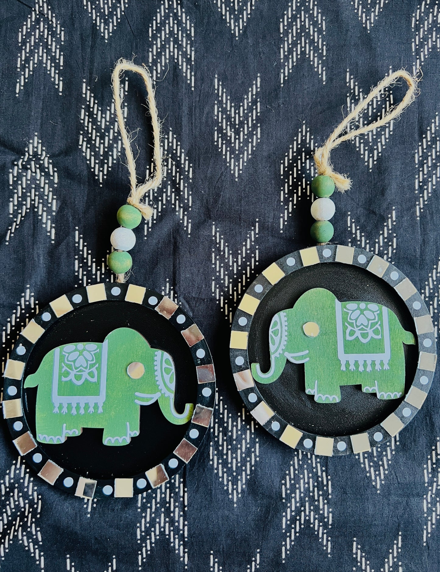 Green circle elephant