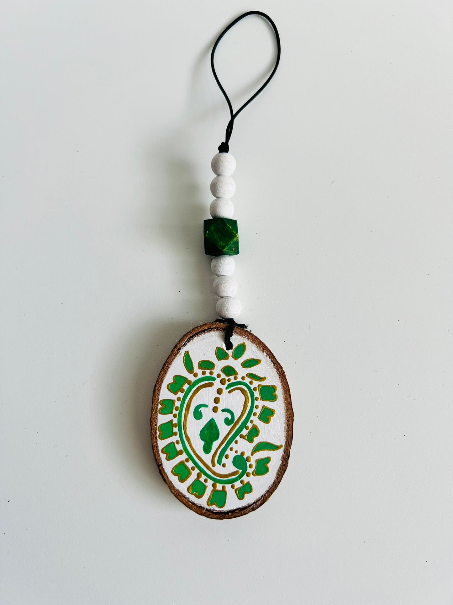 Handmade Painted Wooden Disc Charms - Double-Sided, Versatile Decor