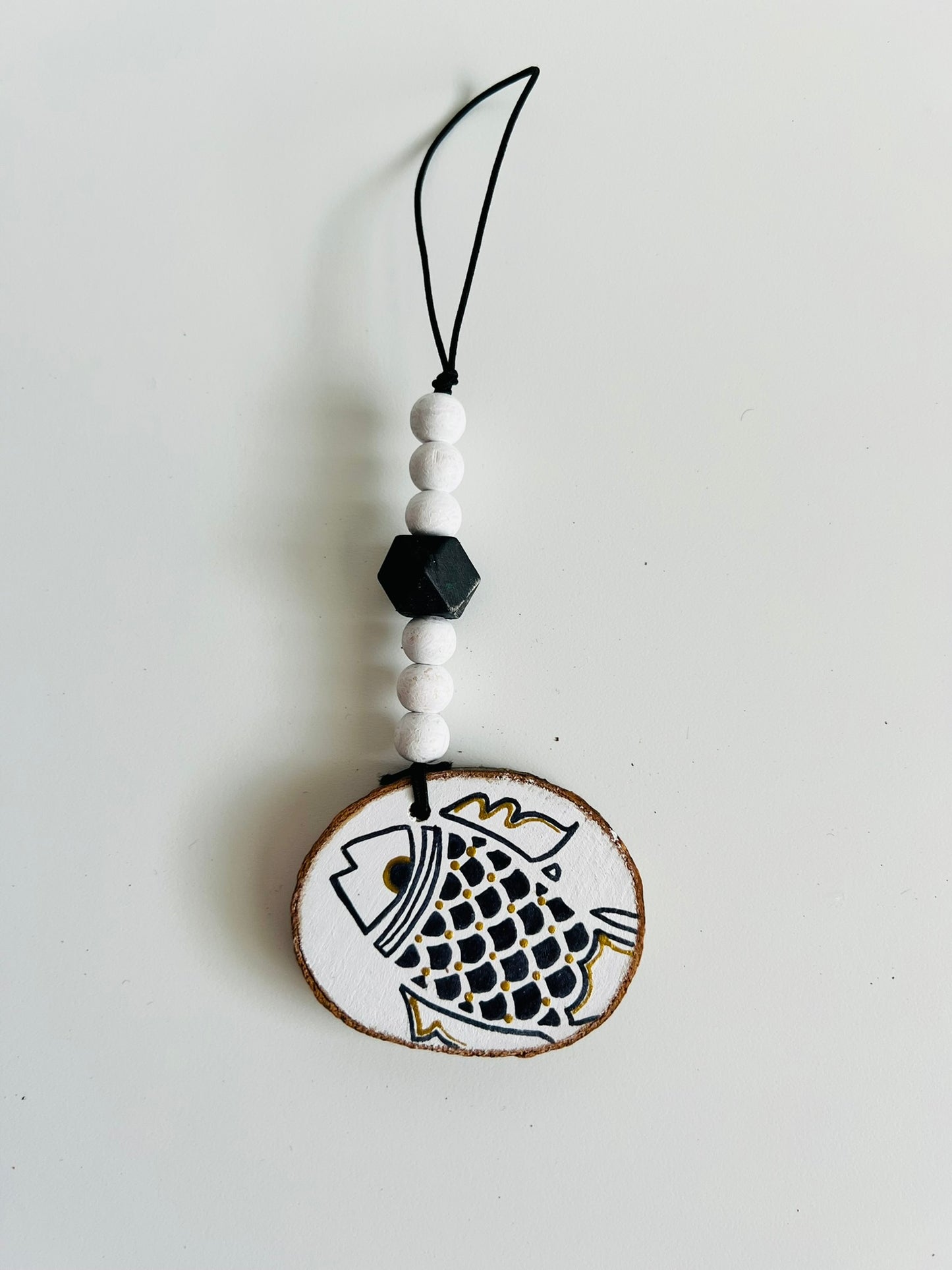 Handmade Painted Wooden Disc Charms - Double-Sided, Versatile Decor