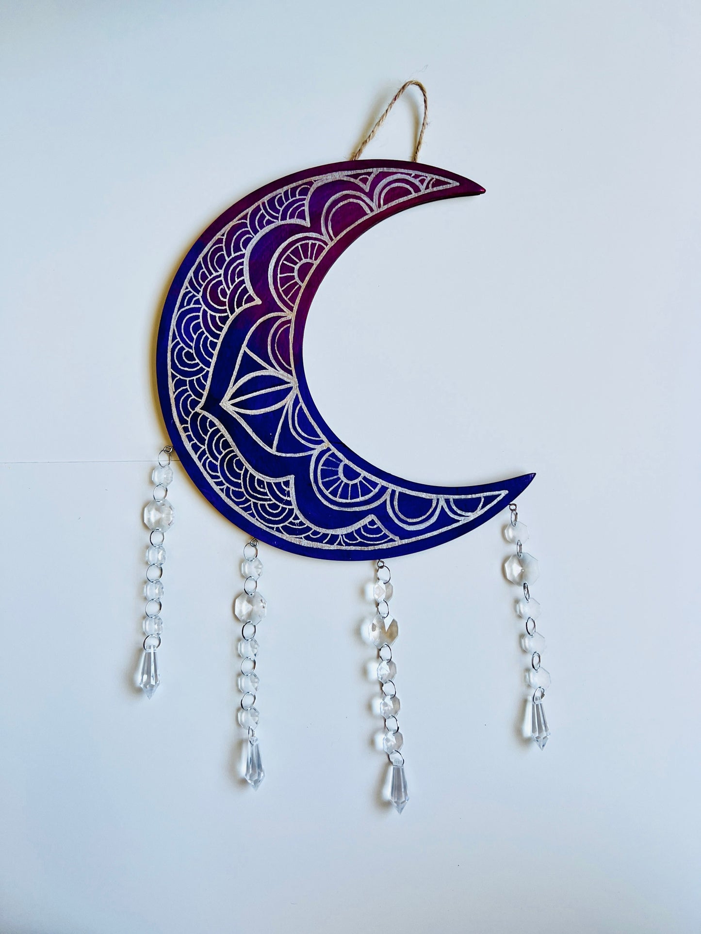 Moon crystal hanging