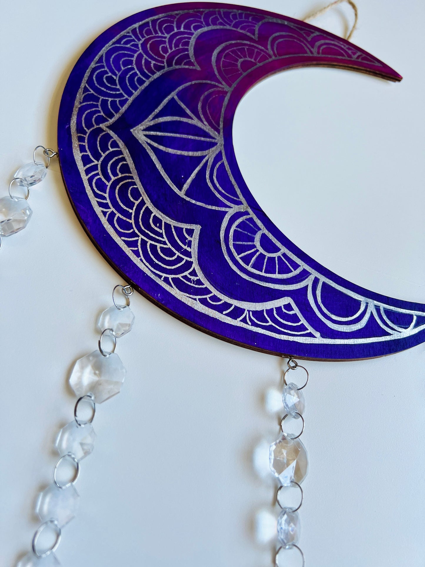 Moon crystal hanging