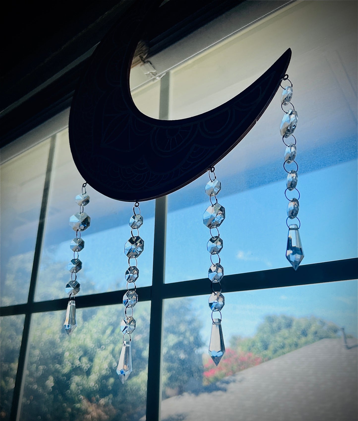 Moon crystal hanging