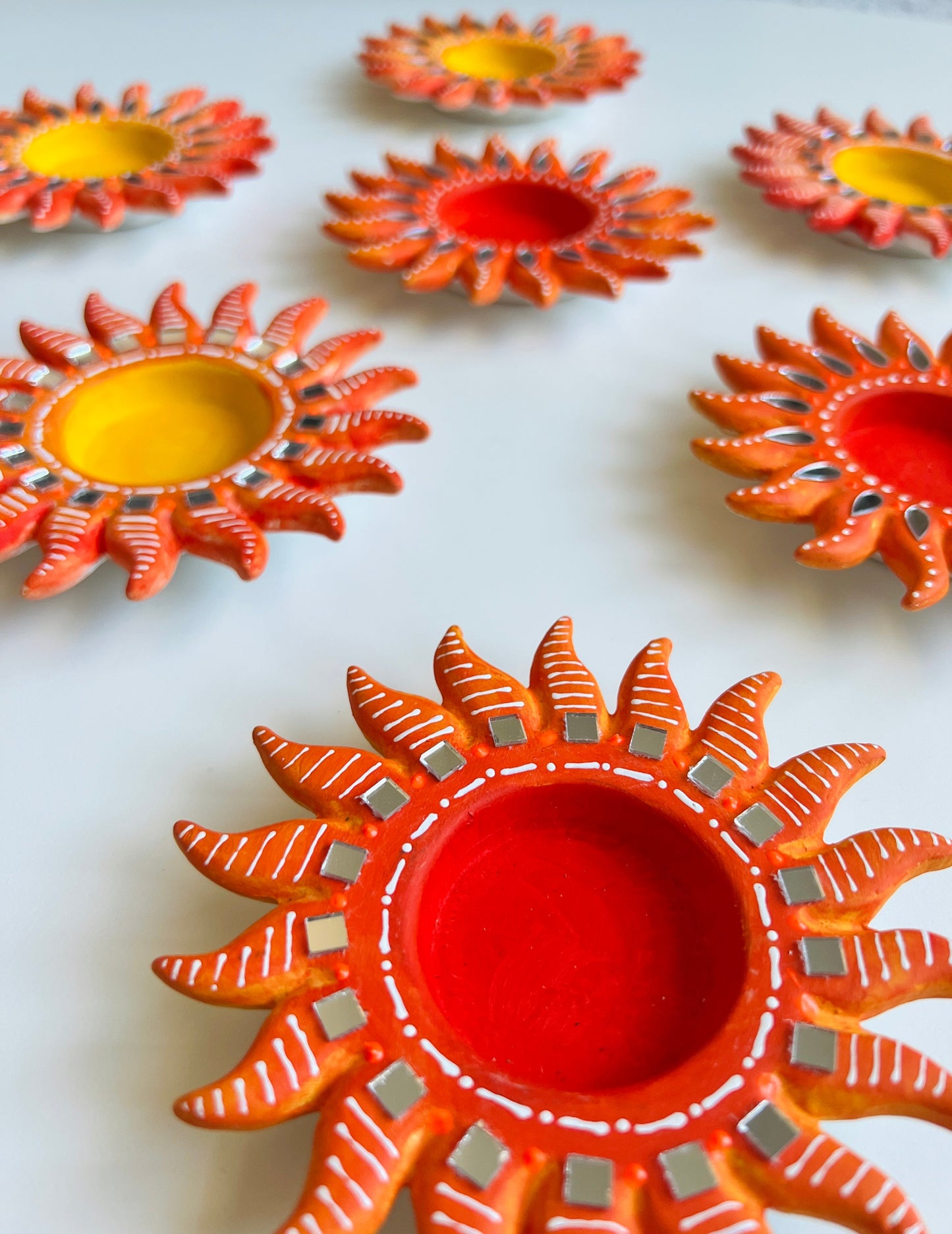 Sun Ceramic Tea Light Holders