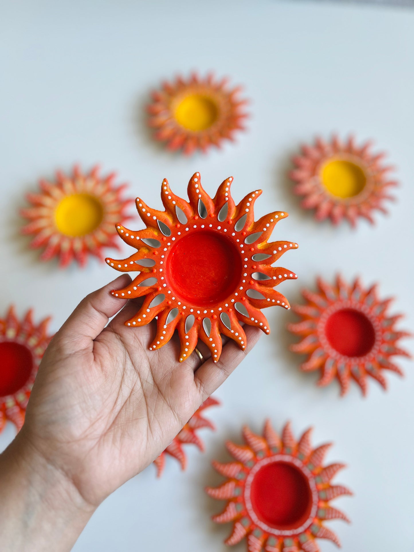 Sun Ceramic Tea Light Holders