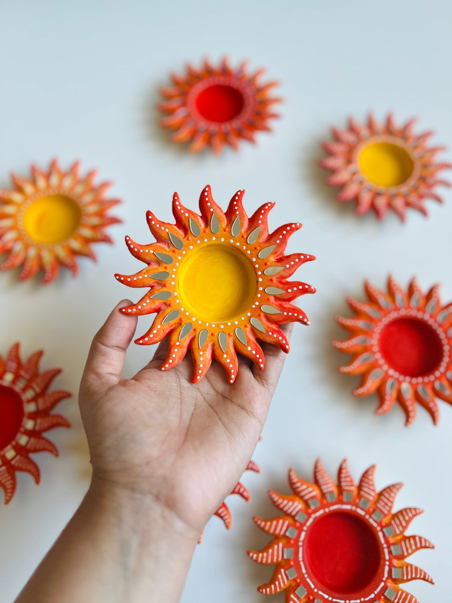 Sun Ceramic Tea Light Holders