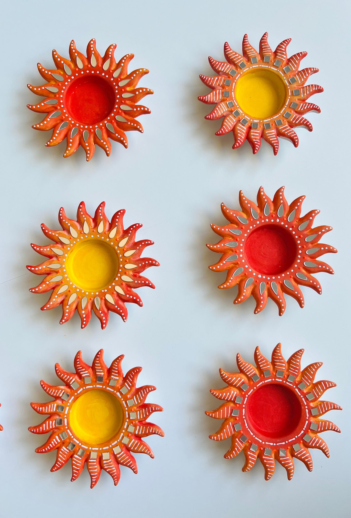 Sun Ceramic Tea Light Holders