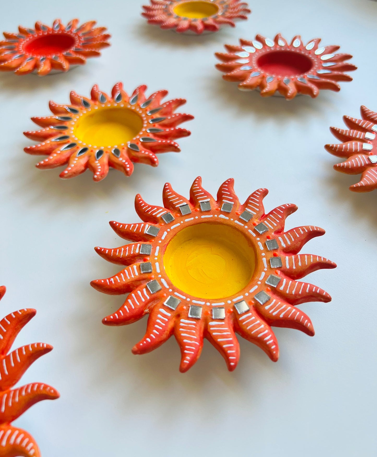 Sun Ceramic Tea Light Holders