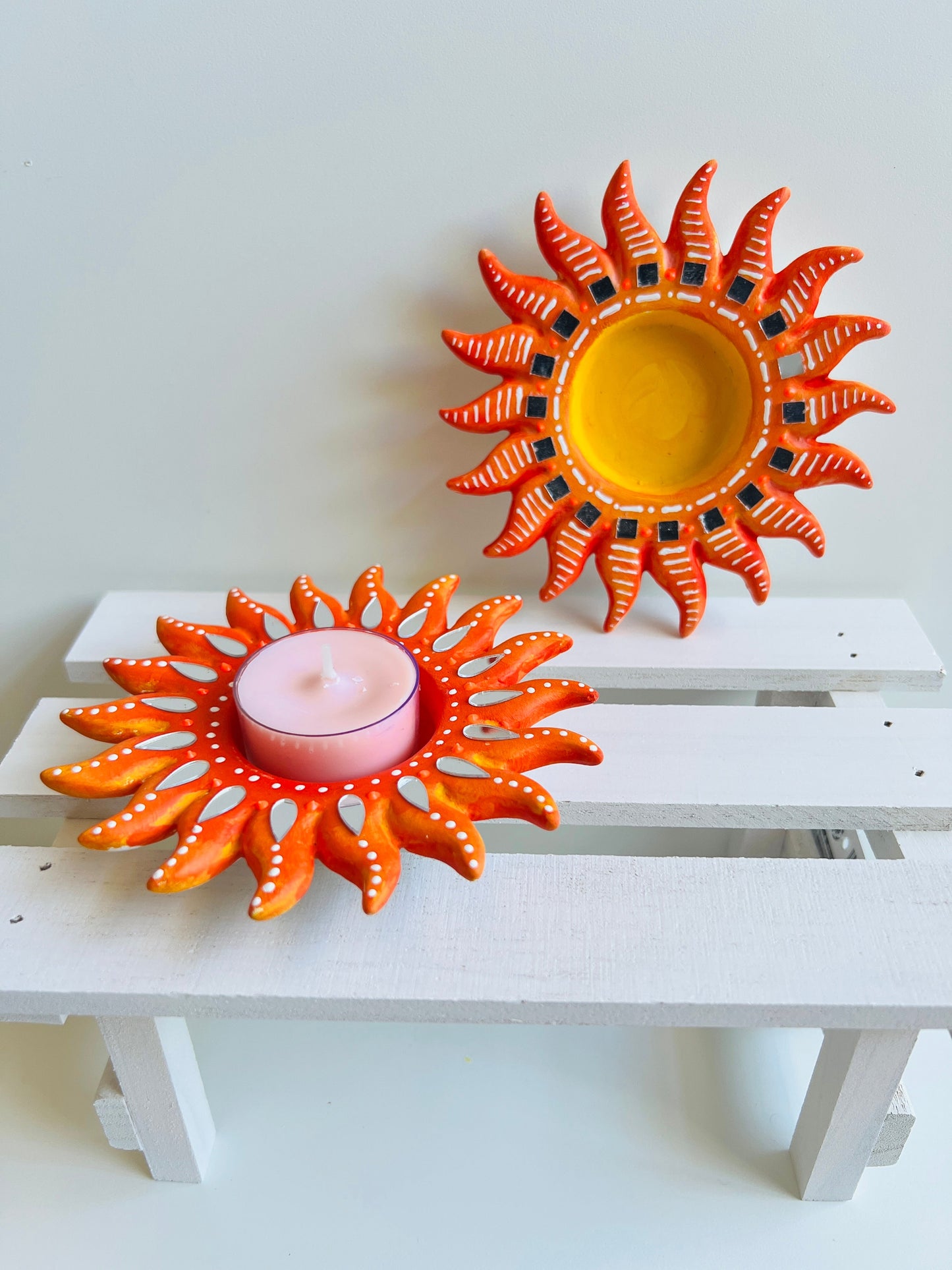 Sun Ceramic Tea Light Holders