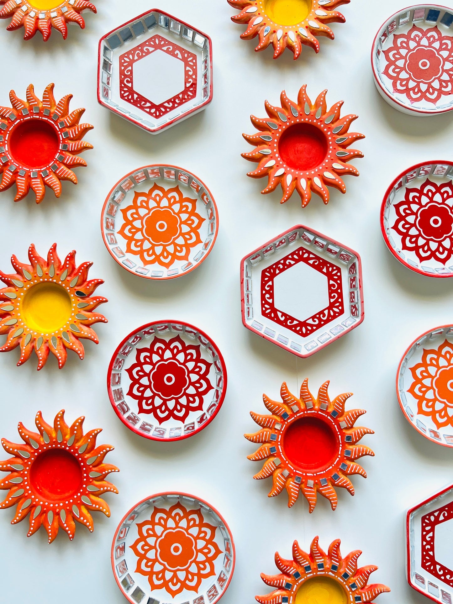 Sun Ceramic Tea Light Holders