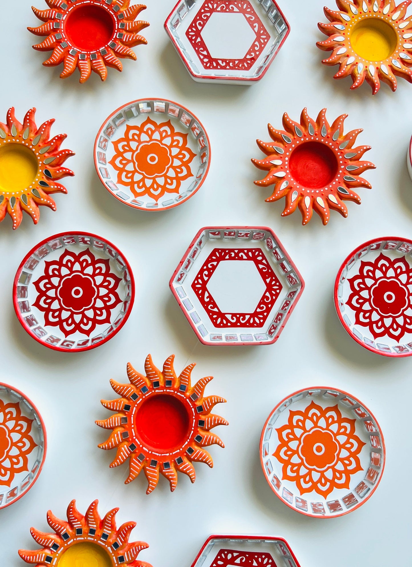 Sun Ceramic Tea Light Holders