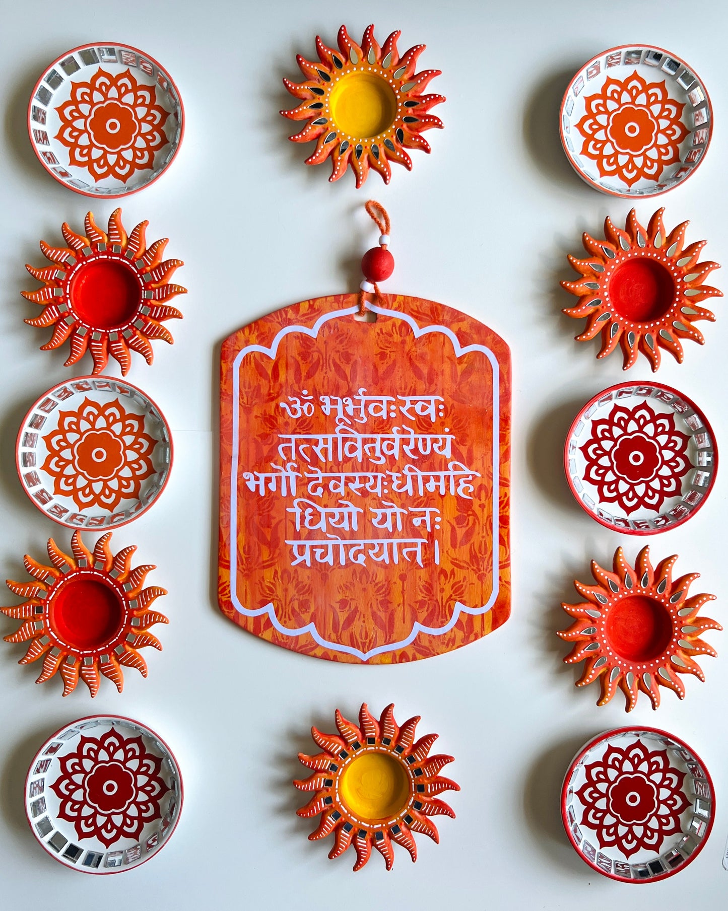 gayatri mantra ceramic plate